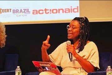 Winnie Santos em participação do 2° Fórum Permanente sobre afrodescendentes na ONU - discutindo sobre Perfilamento Racial no mercado de trabalho