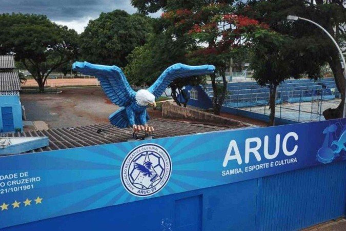 Foto aérea feita de drone do Cruzeiro Velho. Em destaque a foto da ARUC.