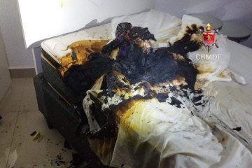 A principal causa do incêndio teria sido uma extensão que estava em cima do colchão - (crédito: Reprodução/CBMDF) A principal causa do incêndio teria sido uma extensão que estava em cima do colchão - (crédito: Reprodução/CBMDF)