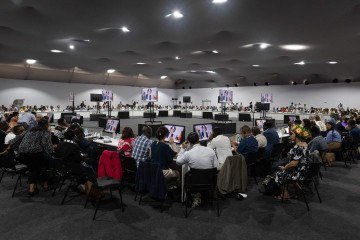 Delegados durante negociações Mutirão Global - (crédito: UN Climate Change/Kiara Worth) Delegados durante negociações Mutirão Global - (crédito: UN Climate Change/Kiara Worth)