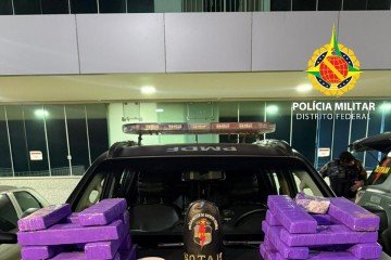 PMDF apreende 20 tabletes de maconha e prende homem por tráfico na QNM 26 -  (crédito: Divulgação: PCDF)