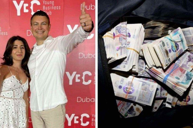 Uma das apreensões de dinheiro vivo feitas pela NCA -  (crédito: Agência Nacional do Crime (Reino Unido))