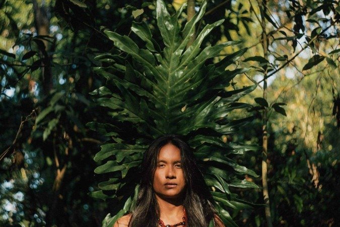 Guaja, artista indígena que estará presente no Festival de música Indígena  Bôsénimi -  (crédito: Divulgação)