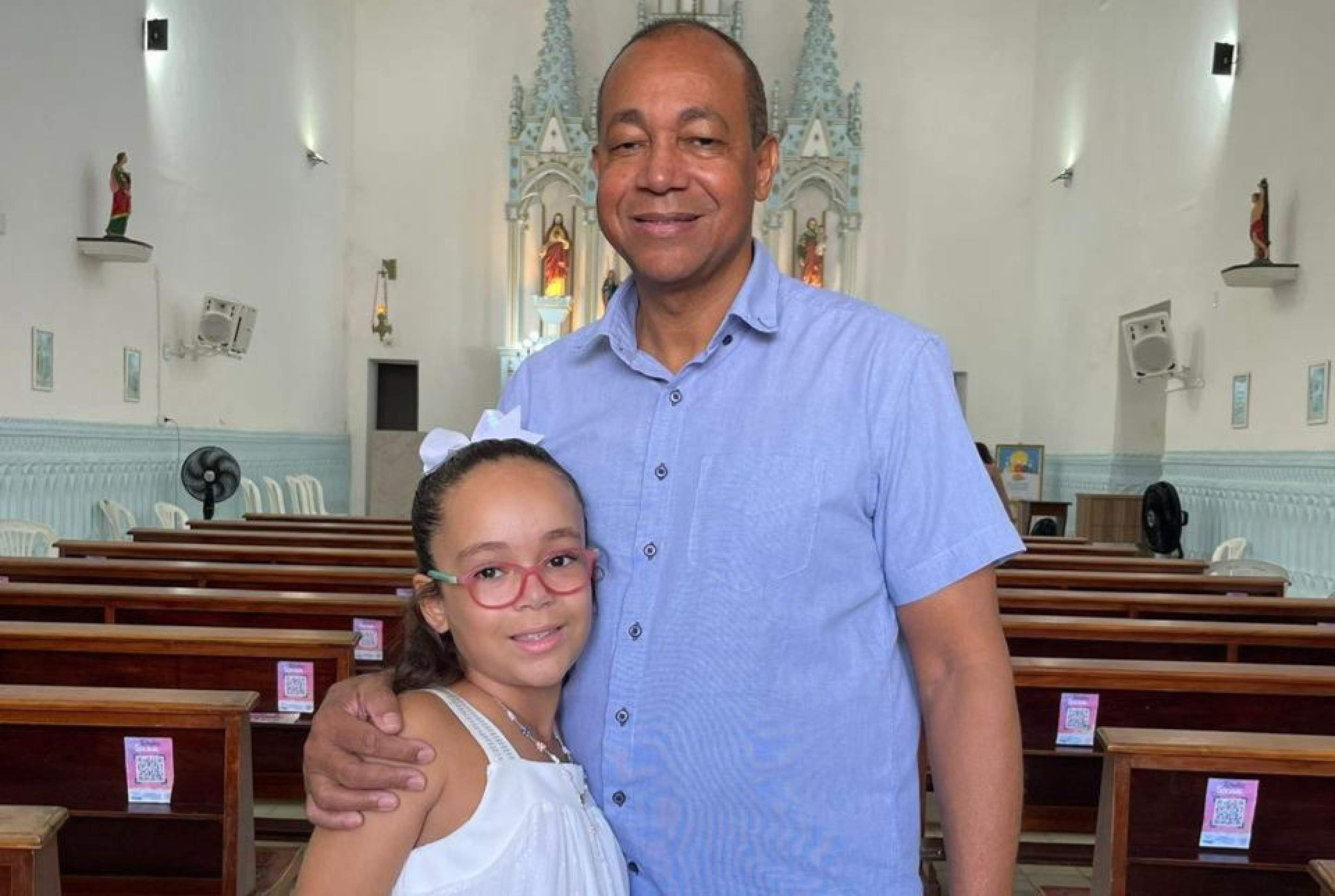 Lu&iacute;sa, neta de Jo&atilde;o, sofre da doen&ccedil;a falciforme e tamb&eacute;m precisou de sangue