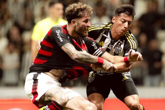 Léo Pereira teve chance de gol no primeiro tempo, mas desperdiçou - (crédito: Adriano Fontes/Flamengo) Léo Pereira teve chance de gol no primeiro tempo, mas desperdiçou - (crédito: Adriano Fontes/Flamengo)