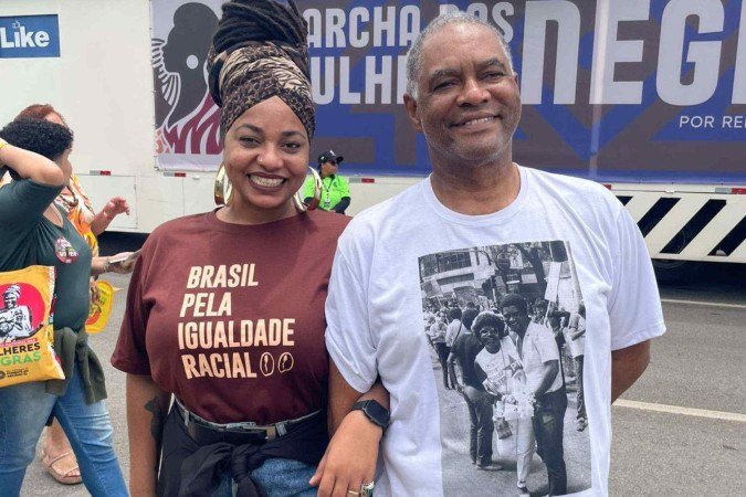 Filho e neta de Lélia Gonzalez participam da Marcha para Mulheres Negras