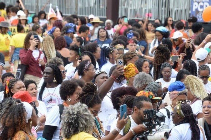 Marcha das mulheres negras -  (crédito: Marcelo Ferreira/CB/D.A.Press)