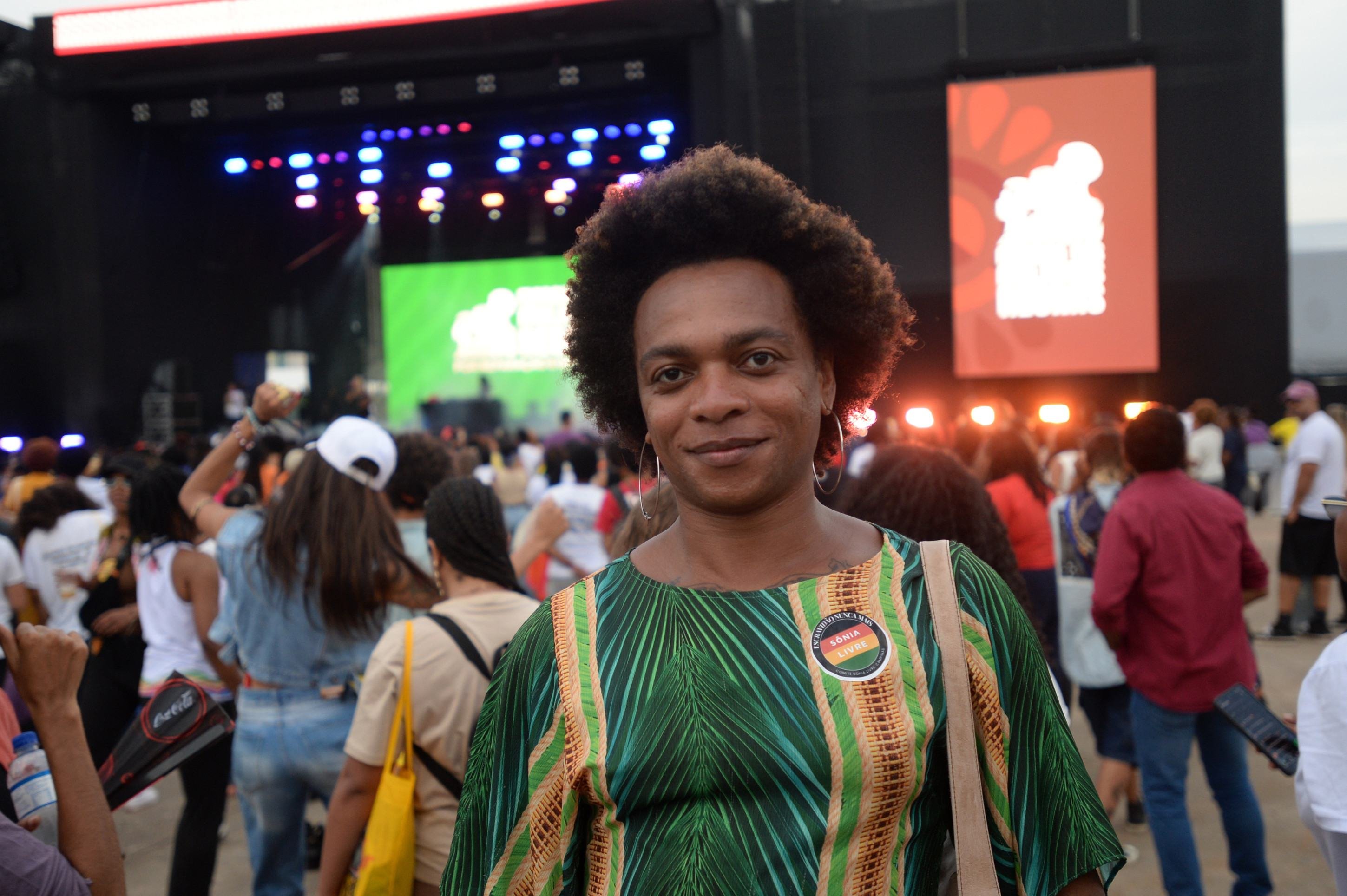  25/11/2025. Crédito: Minervino Júnior/CB/D.A Press. Brasil.  Brasilia - DF. Marcha das mulheres pretas na Esplanada. Shows Onika Bibiana.