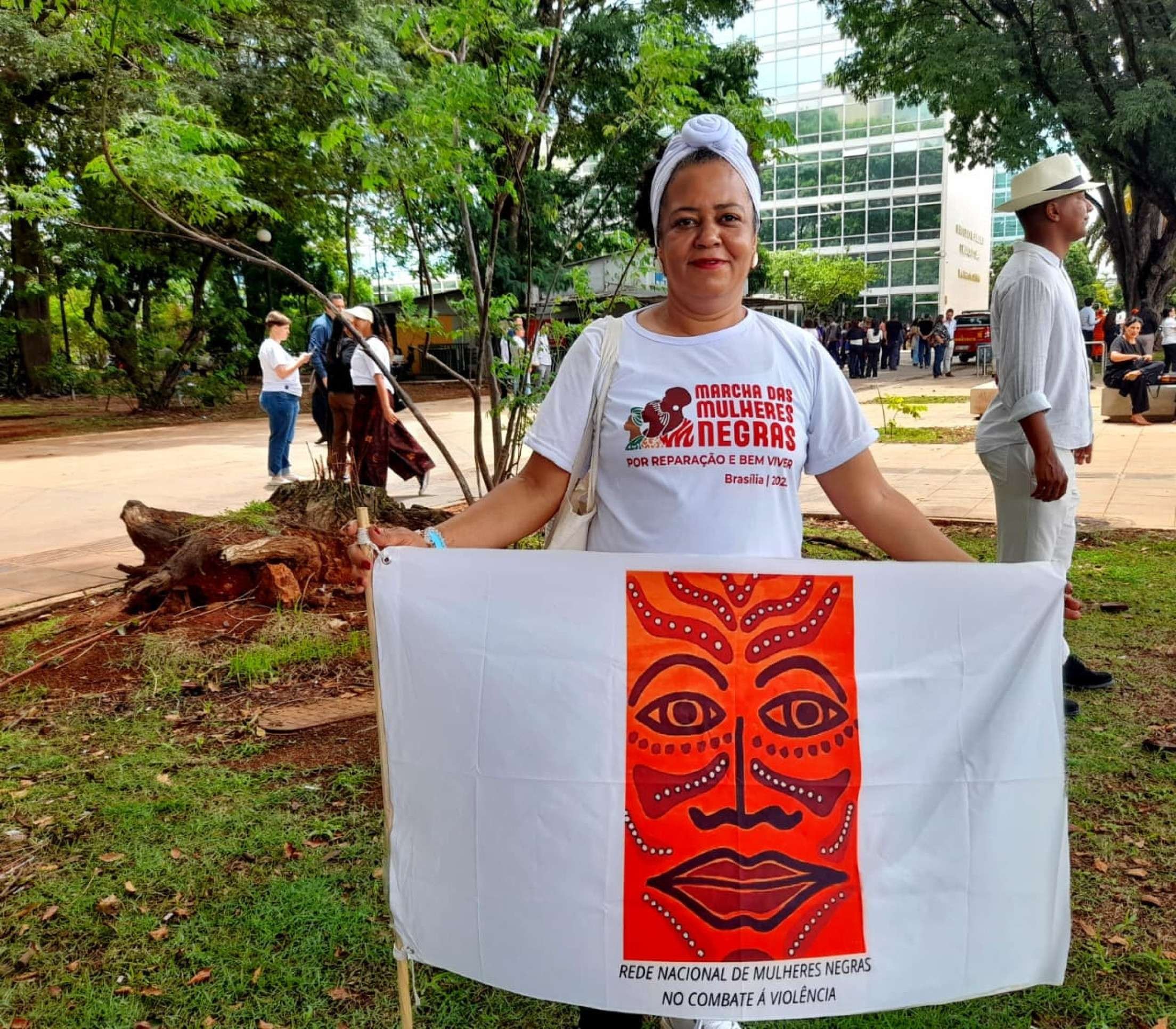 Evelyn Dias destacou que a marcha é um grito pela reparação