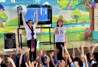 Iniciativa já passou por quatro escolas em 2025 e pretende alcançar todas as unidades de ensino do DF, segundo organizadoras -  (crédito: Guto Oliveira)