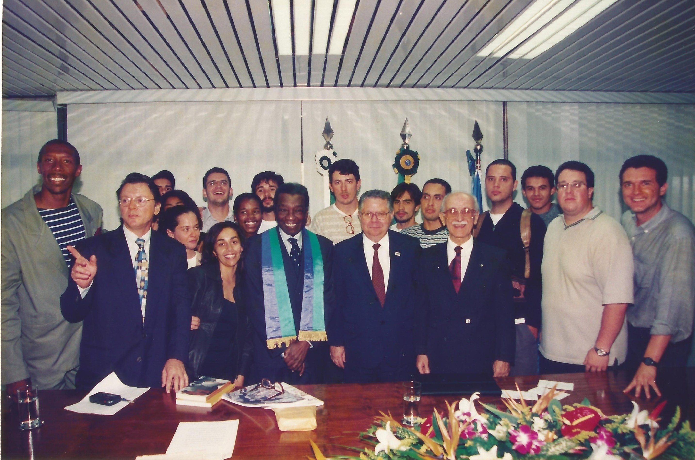 Visita do geógrafo Milton Santos à UnB: 