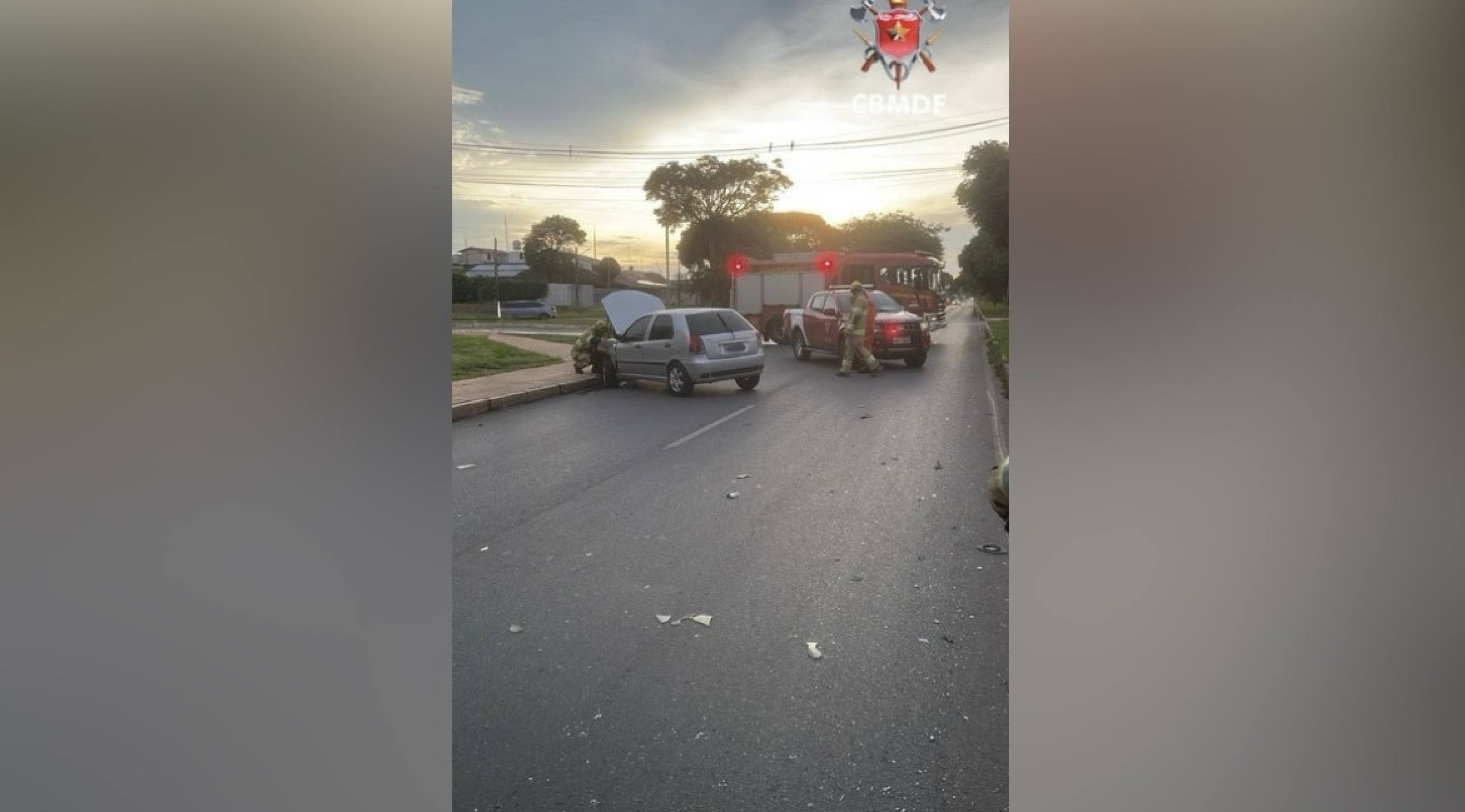 Capotagem deixa um ferido no Setor Sul do Gama nesta sexta (28)