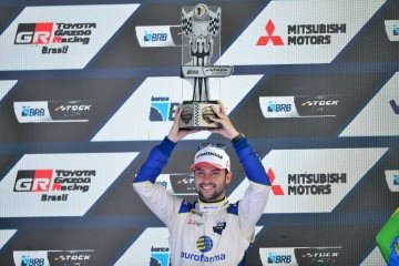 Felipe Fraga, da Eurofarma, conquistou a corrida curta 
e ampliou a vantagem na liderança da Stock Car Pro -  (crédito: Ed Alves/CB/D.A Press)