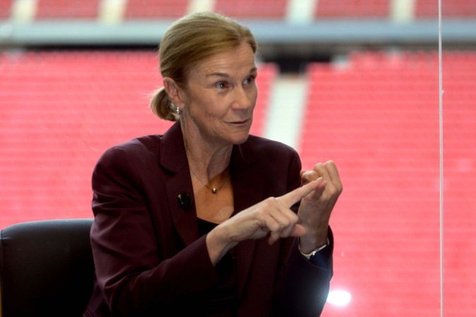  02/12/2025. Ed Alves CB/DA Press. Esportes.Entrevista com Jill Ellis - Tecnica de Futebol Bicampeã e Diretora de Futebolda Fifa. 