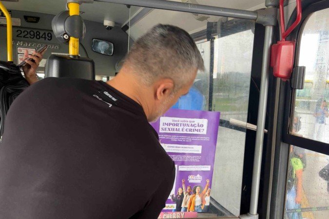 Iniciativa disponibiliza informaões de prevenção contra o assédio no transporte público -  (crédito: Divulgação/SMDF)