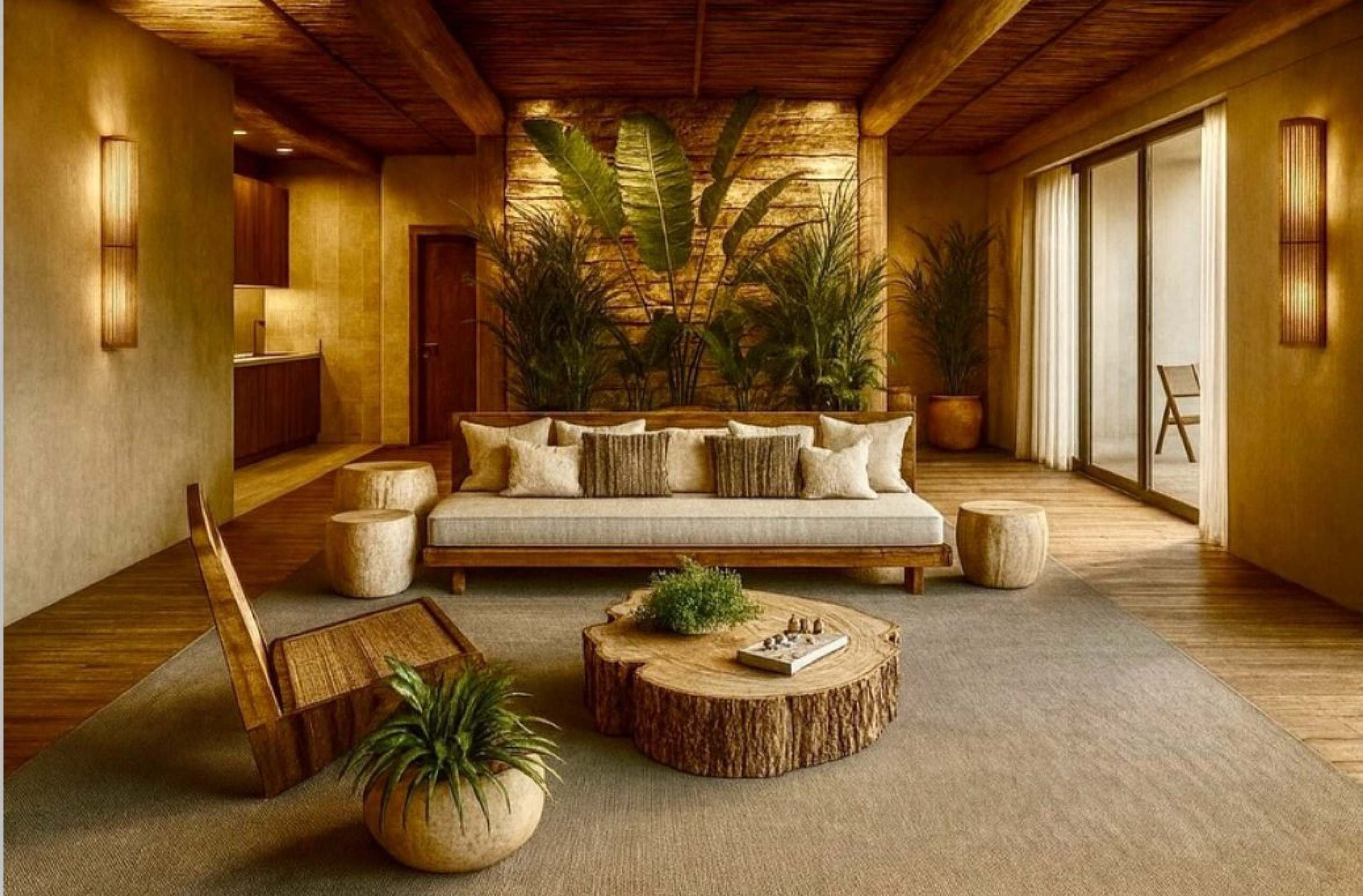 Projeto com destaque para as plantas