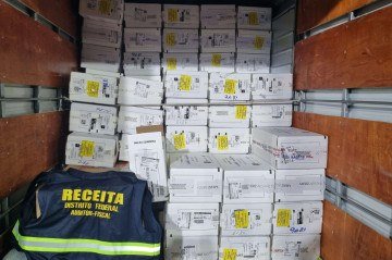 Diversos produtos irregulares foram apreendidos -  (crédito: Divulgação/Seec-DF)