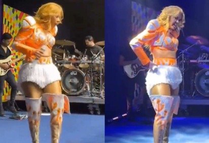 Joelma surta com fã após ter bumbum apalpado durante show -  (crédito: Reprodução/X) -Joelma surta com fã após ter bumbum apalpado durante show -  (crédito: Reprodução/X)