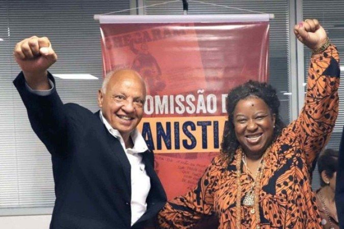 Reinaldo e a ministra dos Direitos Humanos e da Cidadania, Macaé Evaristo - Foto: Clarice Castro / MDHC -  (crédito: Foto: Clarice Castro / MDHC)