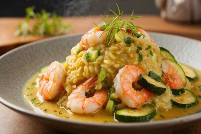 Risoto de camarão com abobrinha (Imagem: Food magic | Shutterstock) -  (crédito: EdiCase)