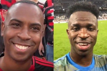 Aparência de pai de Vini Jr. choca público após flagra em jogo do Flamengo - (crédito: Reprodução/TikTok) Aparência de pai de Vini Jr. choca público após flagra em jogo do Flamengo - (crédito: Reprodução/TikTok)
