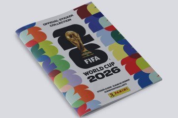 A Panini e a Fifa lançaram a capa da versão do álbum que será comercializada nos Estados Unidos e no Canadá, dois dos três países anfitriões do torneio -  (crédito: Divulgação/Fifa)