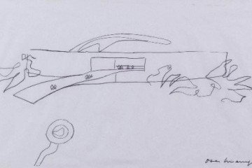 Estudos do Museu do Índio, de Oscar Niemeyer é uma das obras leiloadas -  (crédito: Divulgação)