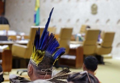Movimento dos povos originários sustenta que temas de tamanha relevância e impacto social exigem debate presencial, transparente e com plena possibilidade de participação -  (crédito: Rosinei Coutinho / STF) -Movimento dos povos originários sustenta que temas de tamanha relevância e impacto social exigem debate presencial, transparente e com plena possibilidade de participação -  (crédito: Rosinei Coutinho / STF)