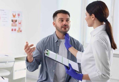 Reconhecer sinais de alerta ligados a nódulos na tireoide é essencial para conduzir o diagnóstico com segurança e definir o tratamento ideal (Imagem: New Africa | Shutterstock) -  (crédito: EdiCase) -Reconhecer sinais de alerta ligados a nódulos na tireoide é essencial para conduzir o diagnóstico com segurança e definir o tratamento ideal (Imagem: New Africa | Shutterstock) -  (crédito: EdiCase)