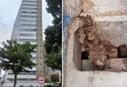 Uma construtora de Santos, no litoral paulista, foi condenada pela Justiça a pagar R$ 10 mil a cada uma das 15 famílias de um condomínio no bairro Campo Grande que foi infestado por cupins. 
 -  (crédito: Divulgação moradores) -Uma construtora de Santos, no litoral paulista, foi condenada pela Justiça a pagar R$ 10 mil a cada uma das 15 famílias de um condomínio no bairro Campo Grande que foi infestado por cupins. 
 -  (crédito: Divulgação moradores)