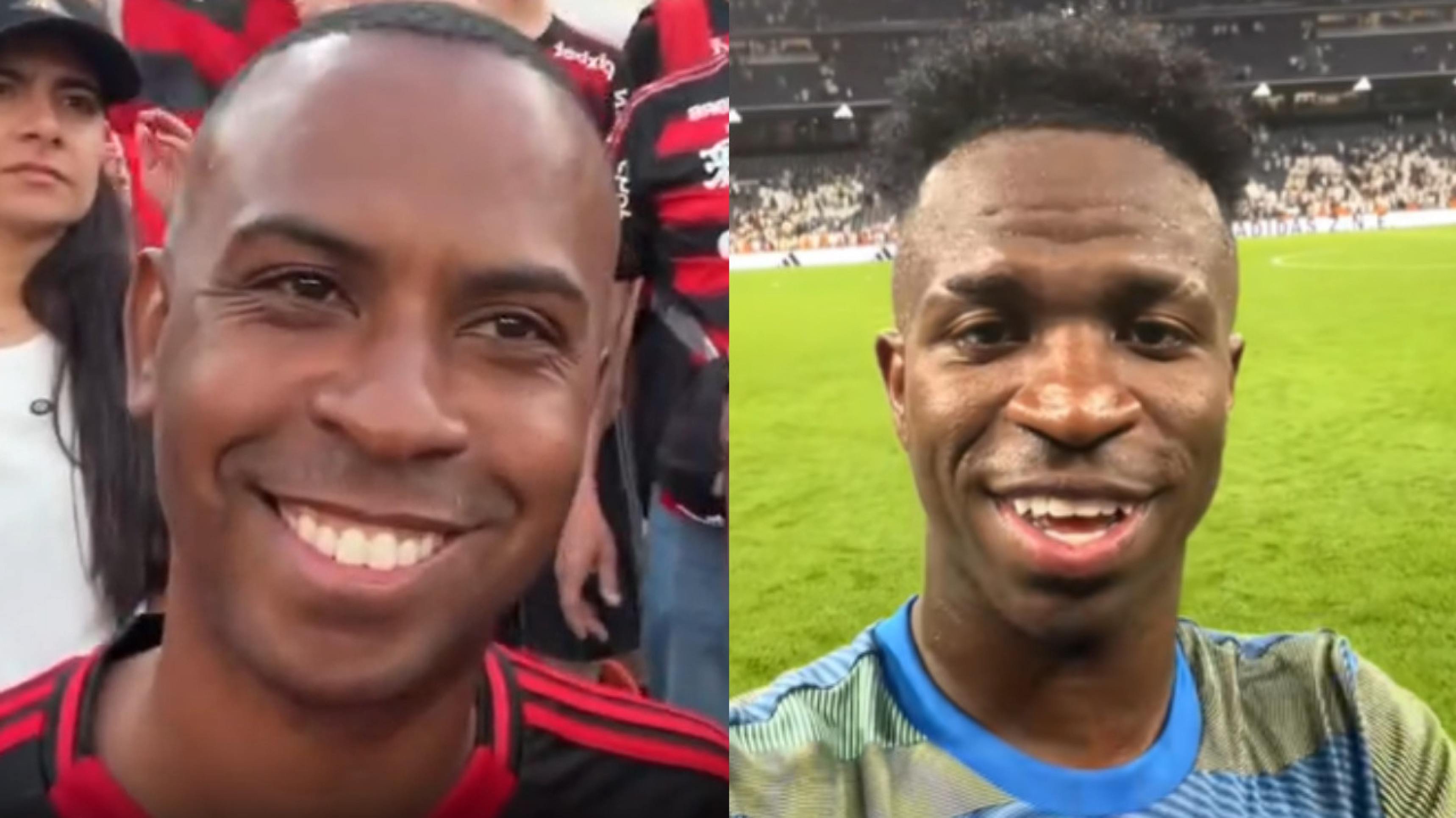 Aparência de pai de Vini Jr. choca público após flagra em jogo do Flamengo