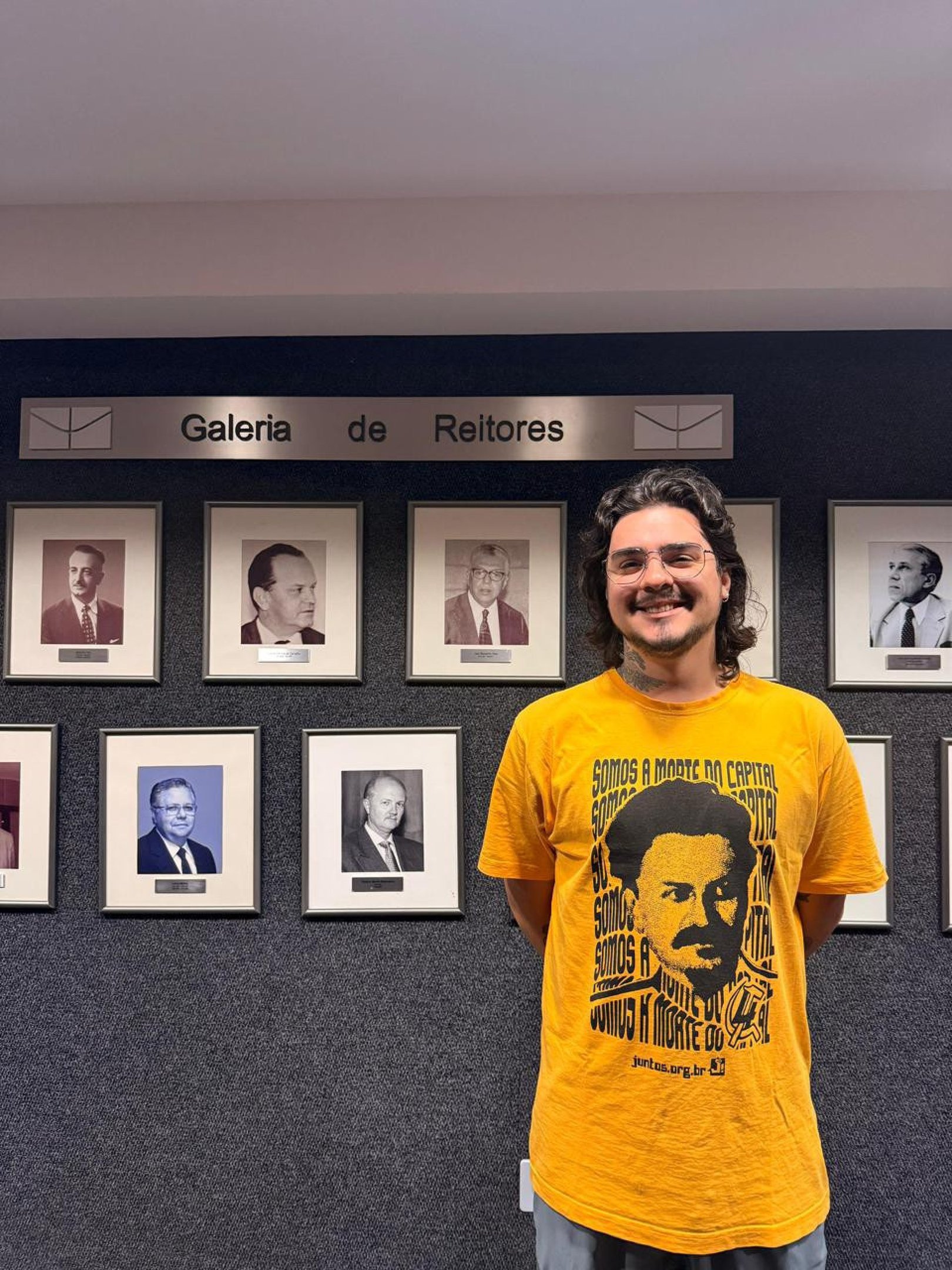 Aluno André Doz, parte do movimento estudantil