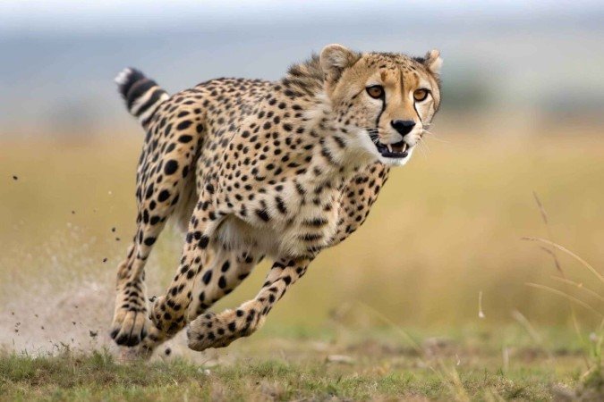 Guepardos são felinos selvagens famosos por atingirem velocidades extraordinárias (Imagem: AB Photo Master | Shutterstock) - (crédito: EdiCase) Guepardos são felinos selvagens famosos por atingirem velocidades extraordinárias (Imagem: AB Photo Master | Shutterstock) - (crédito: EdiCase)
