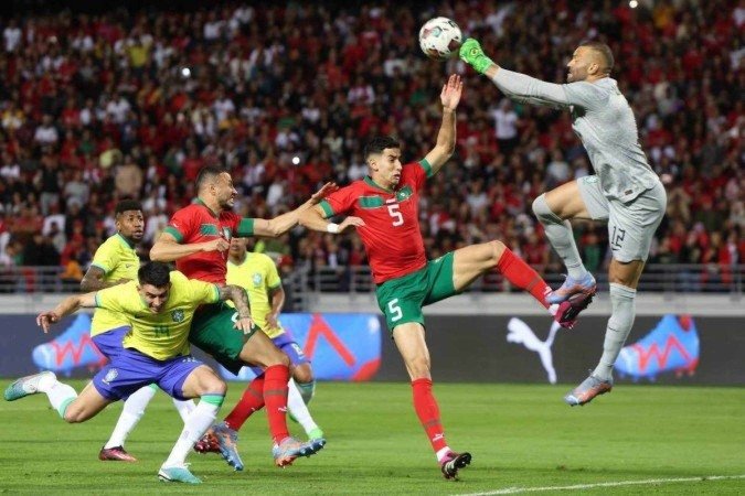 Seleção que perdeu para Marrocos está mudada: Weverton era o goleiro - (crédito: AFP) Seleção que perdeu para Marrocos está mudada: Weverton era o goleiro - (crédito: AFP)