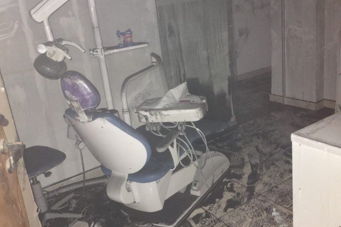 Clínica odontológica pega fogo em Planaltina; não houve feridos -  (crédito: Divulgação/CBMDF)