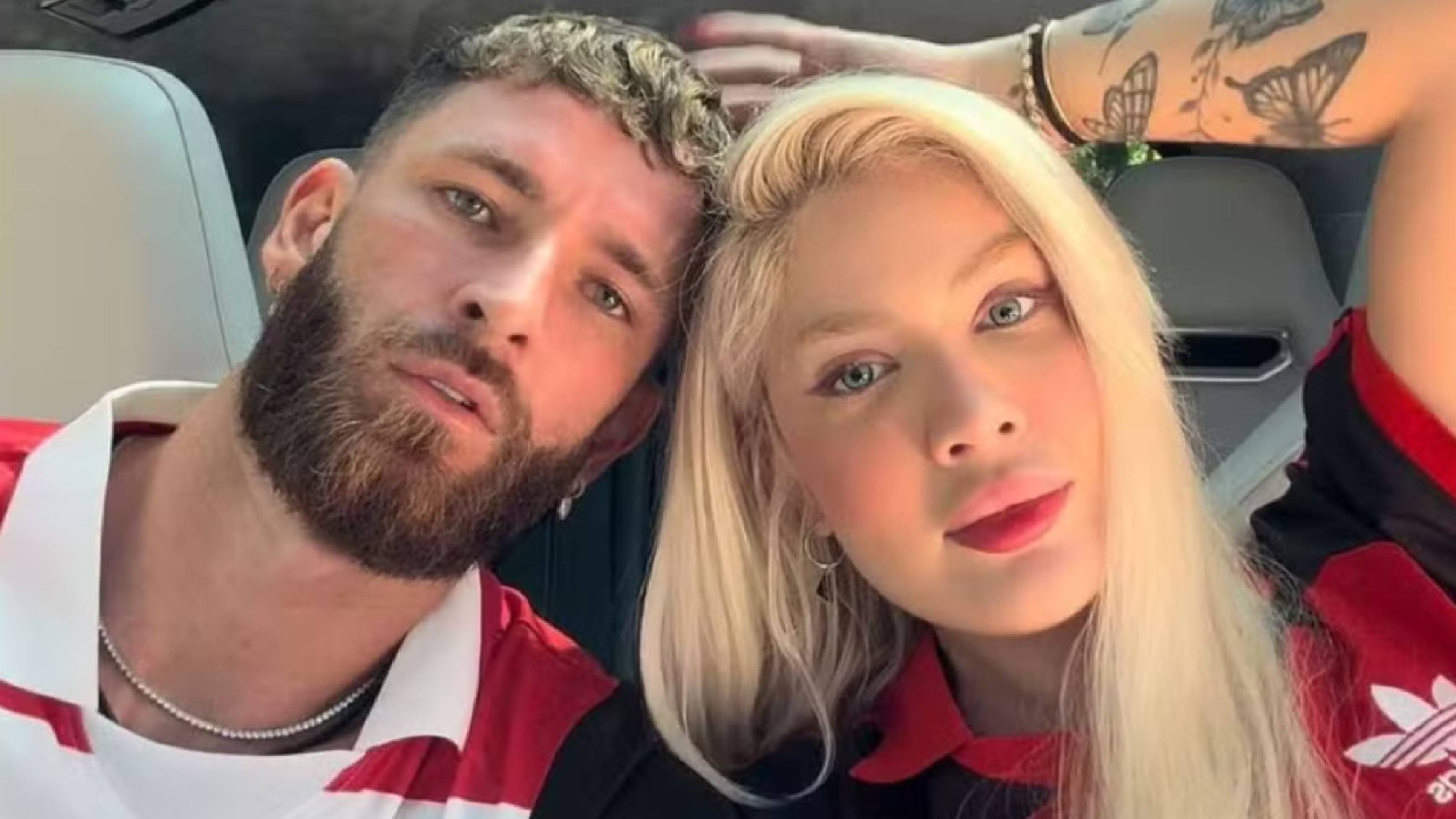Léo Pereira e Karoline Lima se beijam em festa do Flamengo; veja