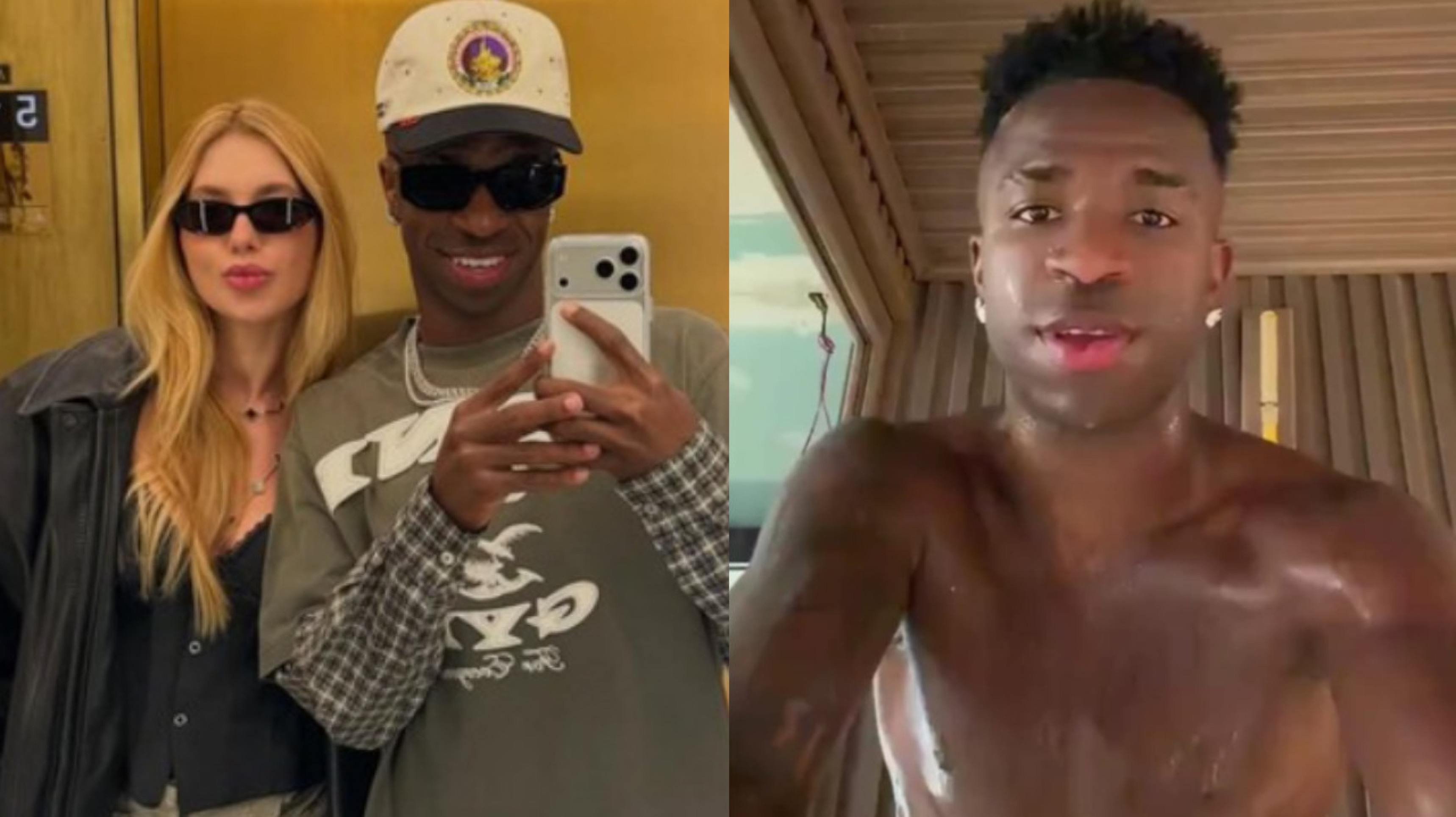 Vini Jr. toma atitude suspeita após sensualizar sem camisa na web