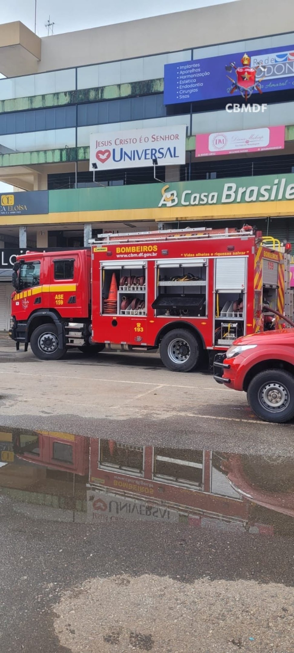 Clínica odontológica pega fogo em Planaltina; não houve feridos