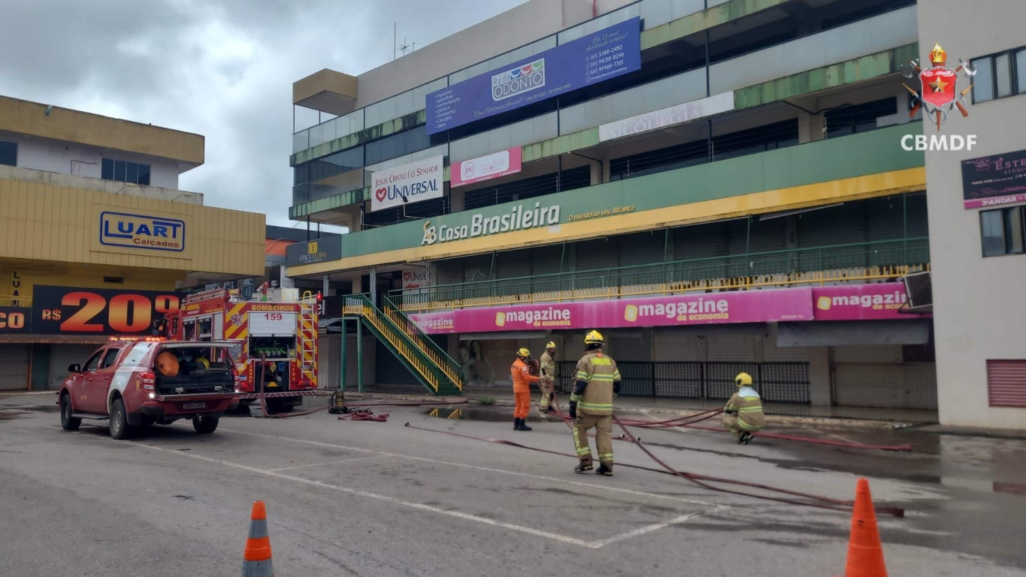 Clínica odontológica pega fogo em Planaltina; não houve feridos