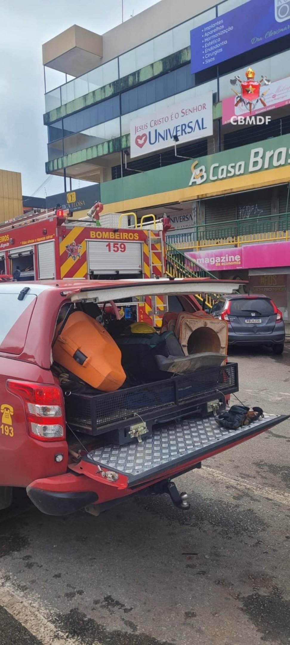 Clínica odontológica pega fogo em Planaltina; não houve feridos