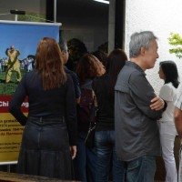 Amigos, parentes, praticantes de tai chi e autoridades deram adeus a Mestre Woo neste domingo (07/12) -  (crédito: Marcelo Ferreira CB/DA Press)