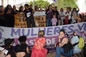  07/12/2025 Crédito: Marcelo Ferreira/CB/D.A Press. Brasil. Brasília - DF -  Manifestação contra o feminicidio.  -  (crédito:  Marcelo Ferreira/CB/D.A Press)