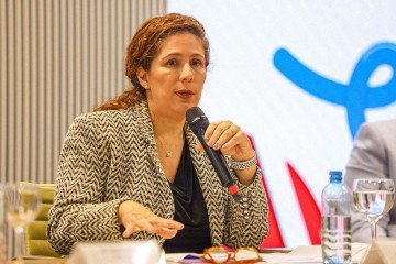 Ministra Esther Dweck participou de coletiva após a aplicação da segunda fase do CNU 2  -  (crédito: Reprodução/Instagram)