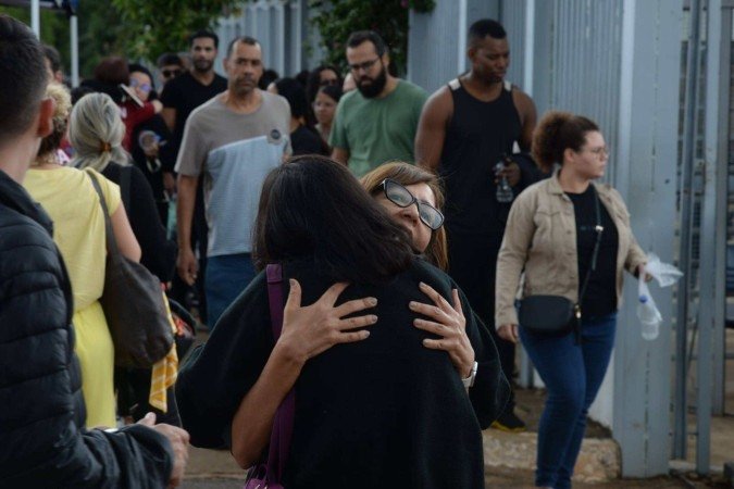 No Centro Universitário de Brasília (CEUB), era previsto que 5.700 candidatos fizessem a avaliação -  (crédito: Marcelo Ferreira/CB/D.A Press)