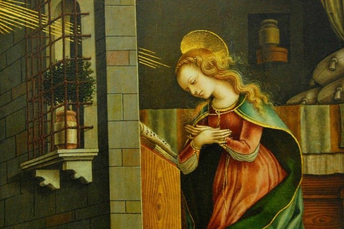 <em>Ave Maria</em>, de Botticelli: prece ficou conhecida pelo nome de saudação angélica no período medieval - (crédito: Domínio Público) <em>Ave Maria</em>, de Botticelli: prece ficou conhecida pelo nome de saudação angélica no período medieval - (crédito: Domínio Público)