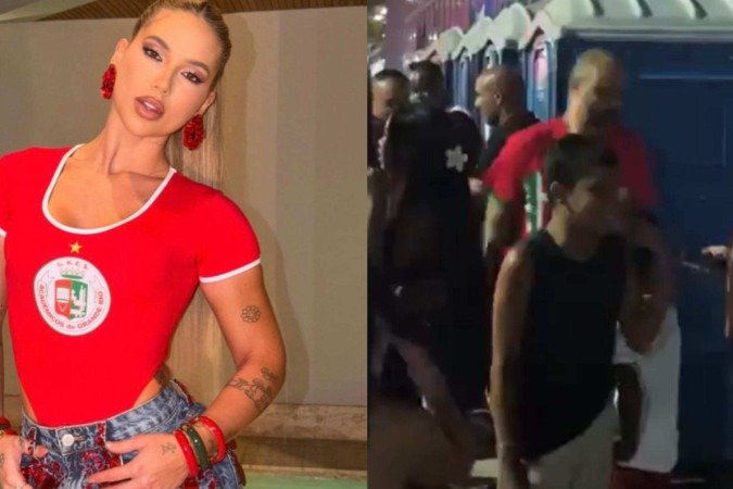 Virginia recorre a banheiro químico na rua e fica presa - (crédito: Reprodução/Instagram) Virginia recorre a banheiro químico na rua e fica presa - (crédito: Reprodução/Instagram)