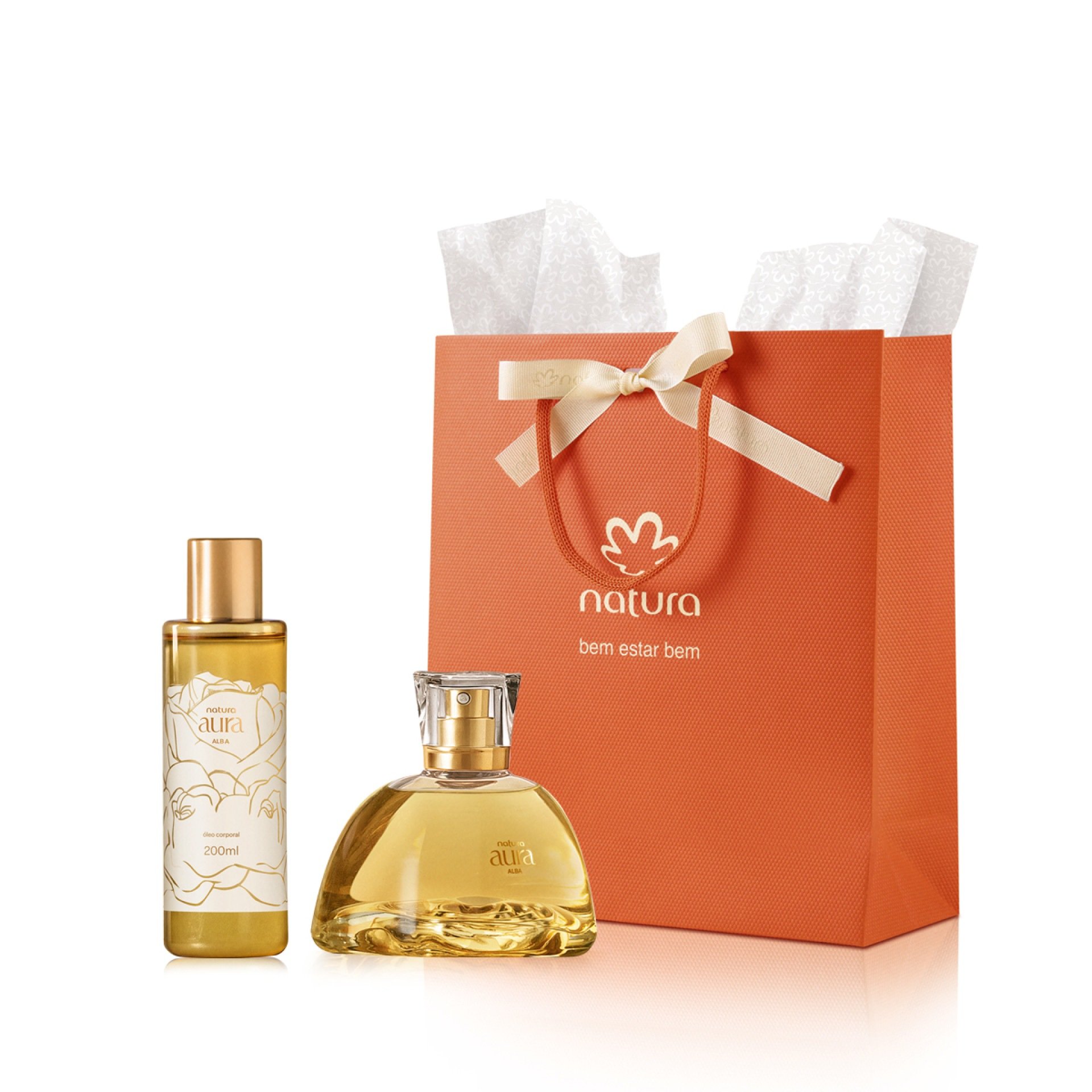 Natura Aura Alba &mdash; Perfume e &Oacute;leo Corporal (R$ 389,90)