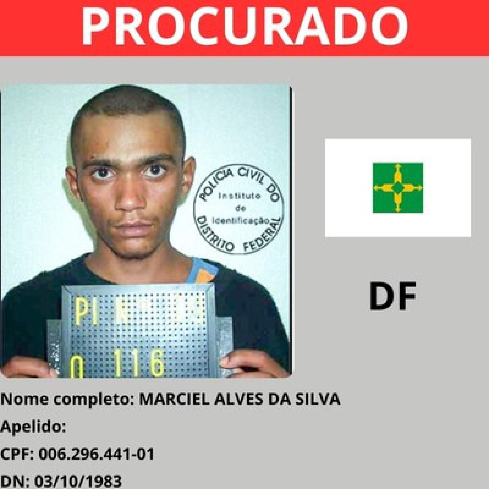 Marciel Alves da Silva (42 anos) — lista dos foragidos mais procurados do país
