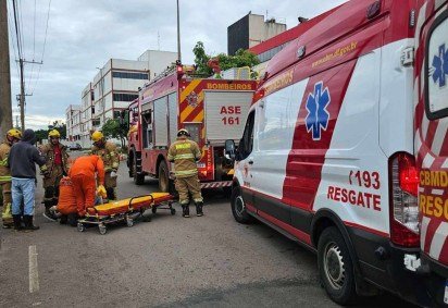 Idoso de 78 anos fica ferido após atropelado em Ceilândia -  (crédito: CBMDF/Divulgação) -Idoso de 78 anos fica ferido após atropelado em Ceilândia -  (crédito: CBMDF/Divulgação)