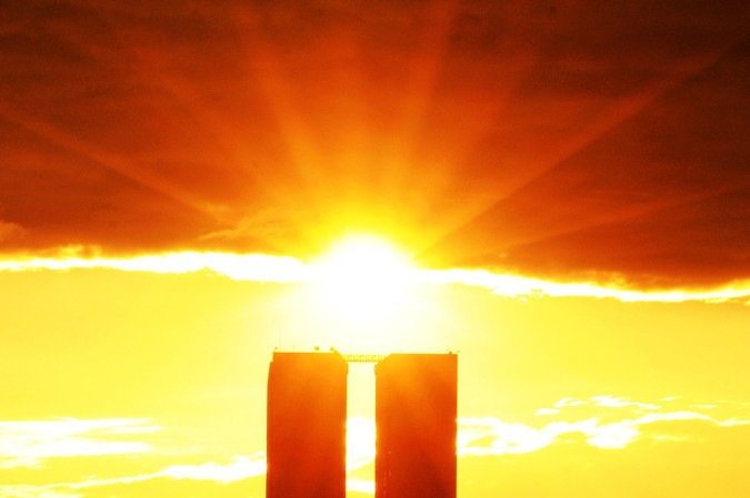 Amanhecer na cidade - (crédito: Ed Alves CB/DA Press) Amanhecer na cidade - (crédito: Ed Alves CB/DA Press)